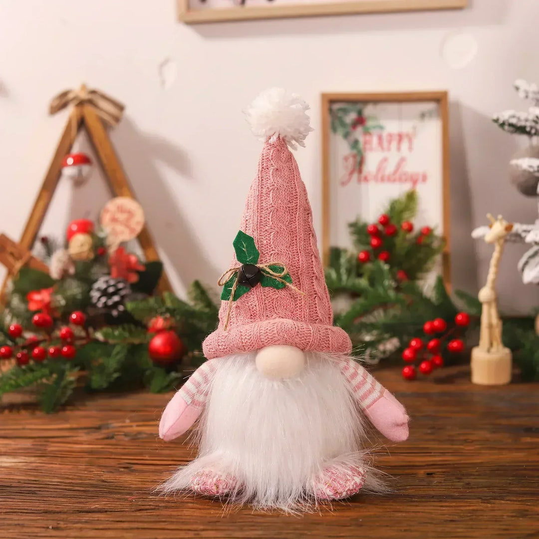 BowLift | LED Christmas Gnome | Knitted Design with Night Light | Glowing Christmas Decoration | Warm & Cozy