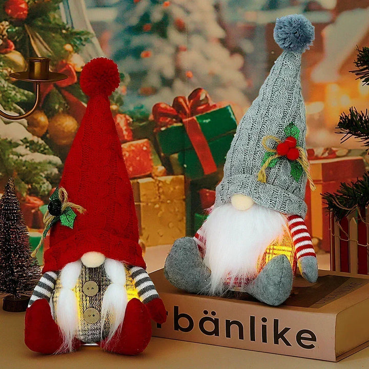BowLift | Christmas Gnome Decoration | LED Night Light | Warm Glow Holiday Ornament