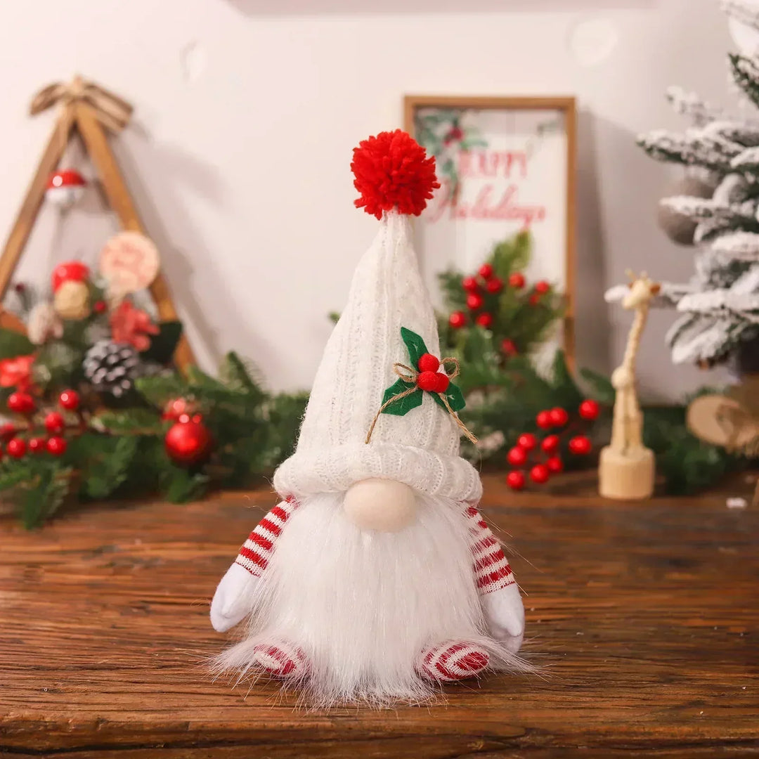 BowLift | LED Christmas Gnome | Knitted Design with Night Light | Glowing Christmas Decoration | Warm & Cozy