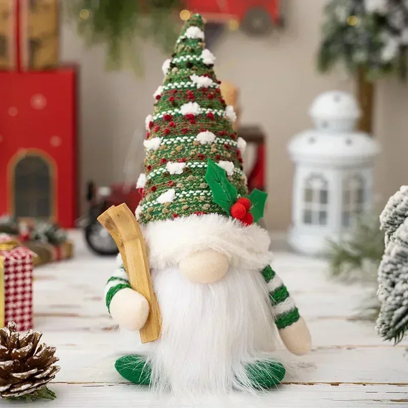 BowLift | LED Christmas Gnome | Knitted Design with Night Light | Glowing Christmas Decoration | Warm & Cozy