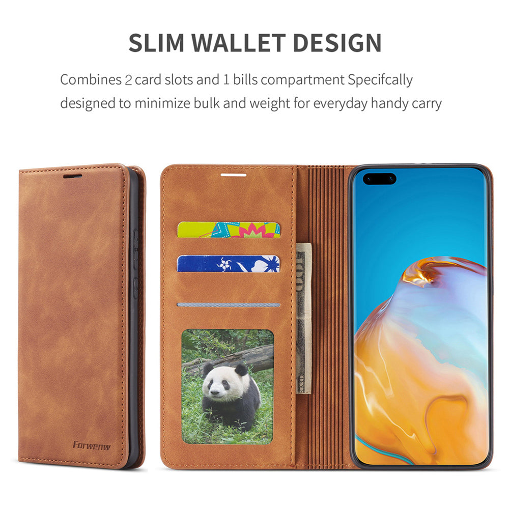 Azura | Huawei Case: Magnetic Leather Bag for Stylish Protection