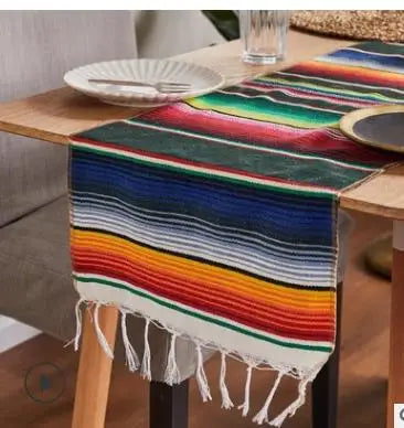Azura | Boho Vibrant Mexican Serape Blanket