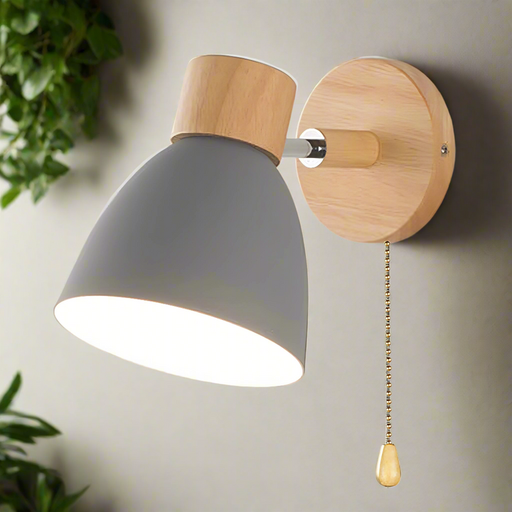 BowLift | Nordic-modern hanging switch wall lamp made of wood