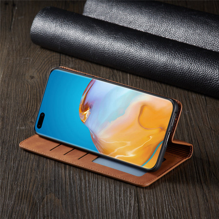 Azura | Huawei Case: Magnetic Leather Bag for Stylish Protection