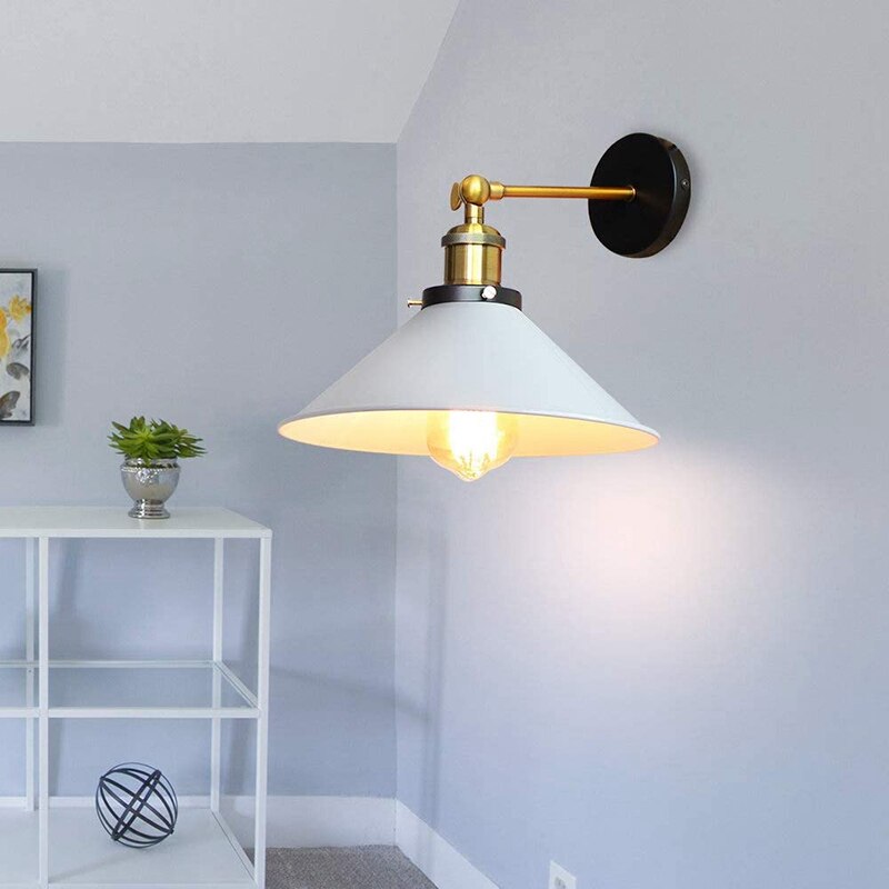 BowLift | White Industrial Vintage Wall Sconce Light