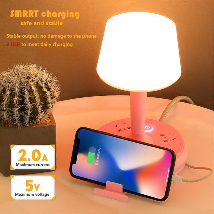 BowLift | Multi Power Strip Phone Holder Table Lamp