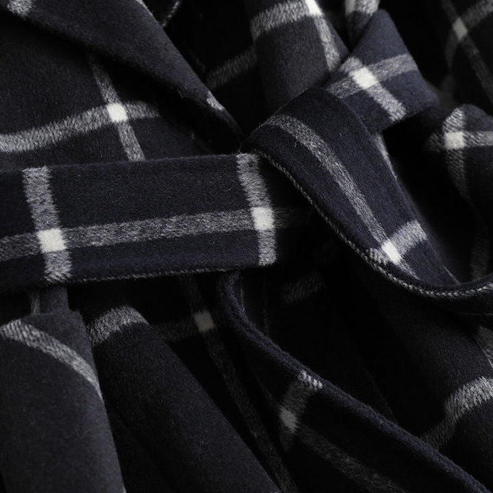 ADRIANNA – ELEGANT PLAID LONG COAT