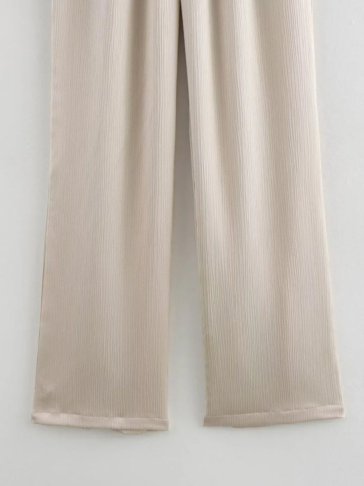 JOAN -  CHIC WRINKLE EFFECT STRAIGHT TROUSERS