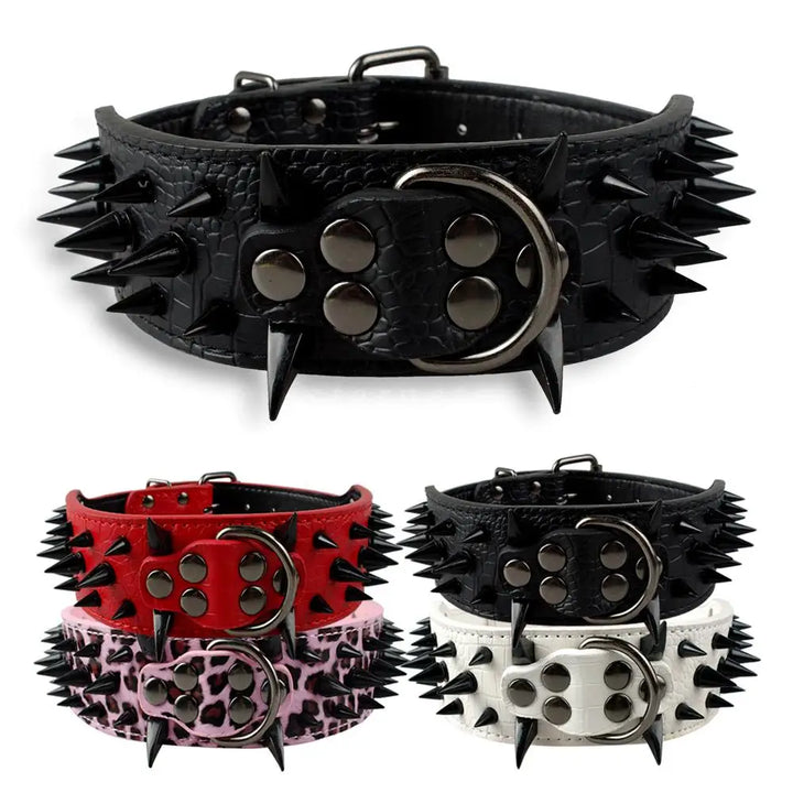Dog collar with studs for large dogs Azura