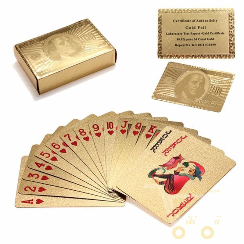 Azura | 24K Gold Plated Playing Card with Wood - Style Box
