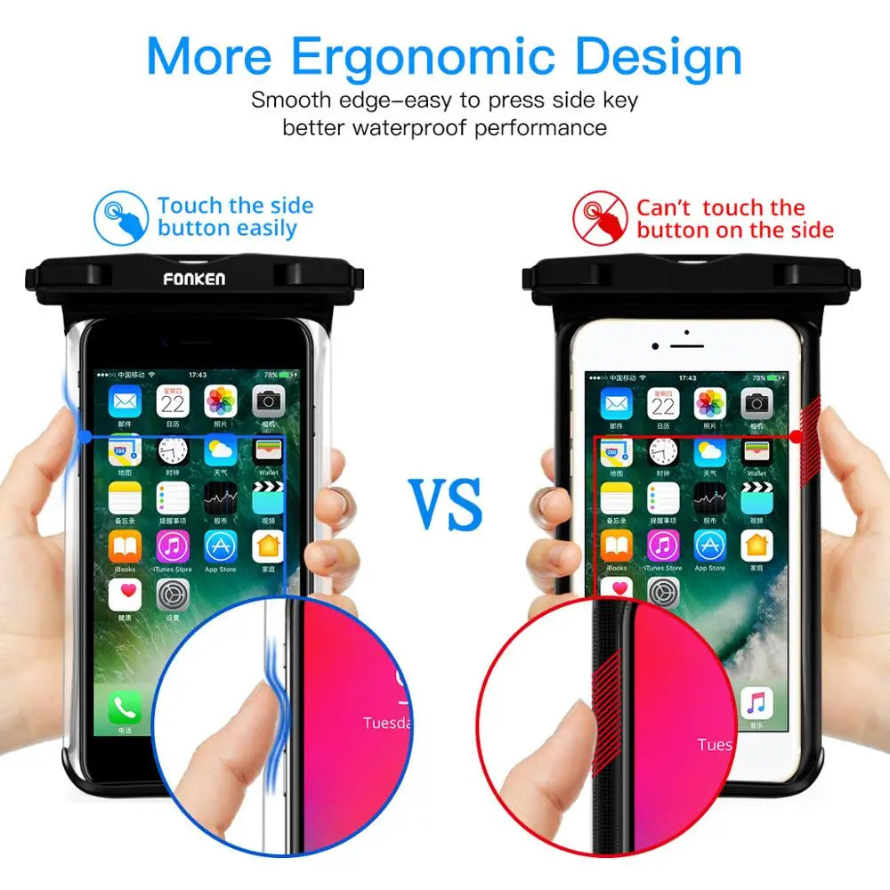 Azura | Waterproof Smartphone Case DryVault | Full View Design | Side Accessible | With Carrying Strap