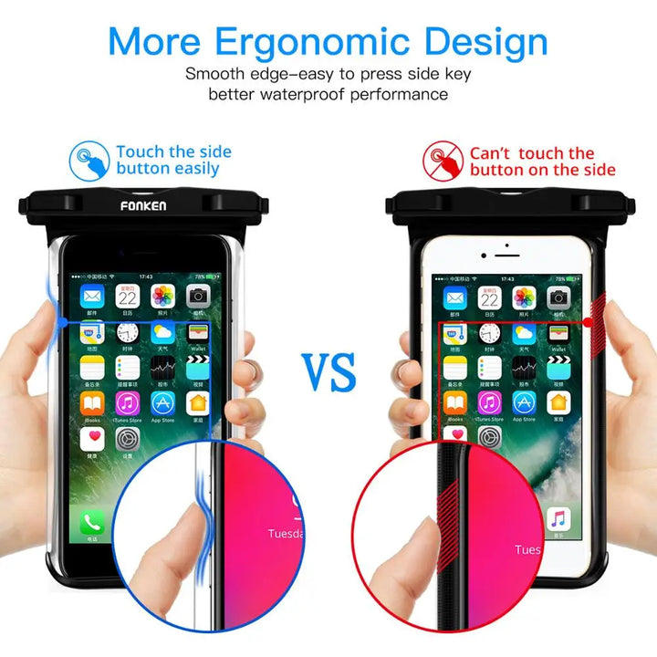 Azura | Waterproof Smartphone Case DryVault | Full View Design | Side Accessible | With Carrying Strap