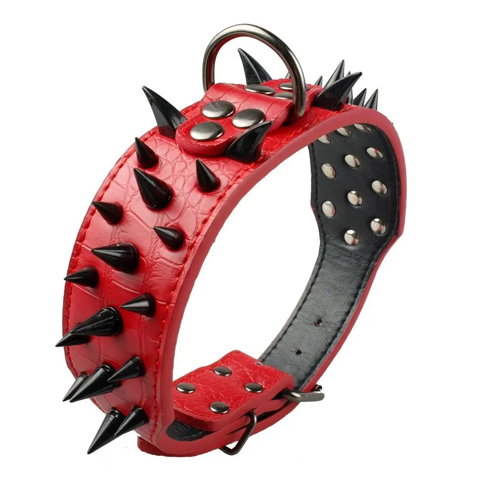 Dog collar with studs for large dogs Azura