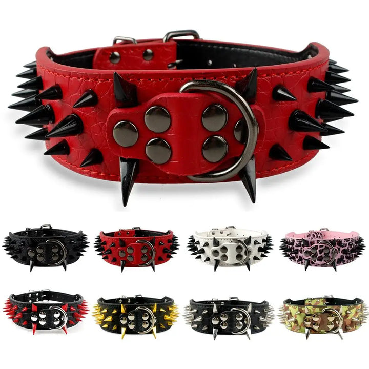 Dog collar with studs for large dogs Azura