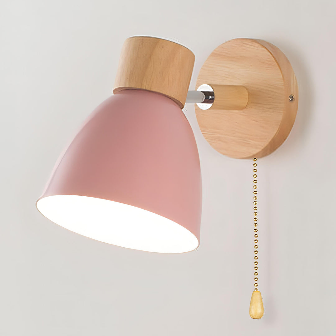 BowLift | Nordic-modern hanging switch wall lamp made of wood