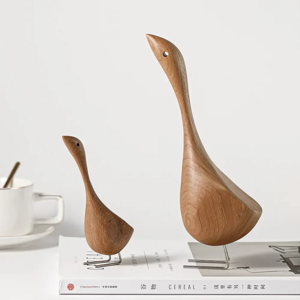 BowLift | Nordic Wood Goose Figures