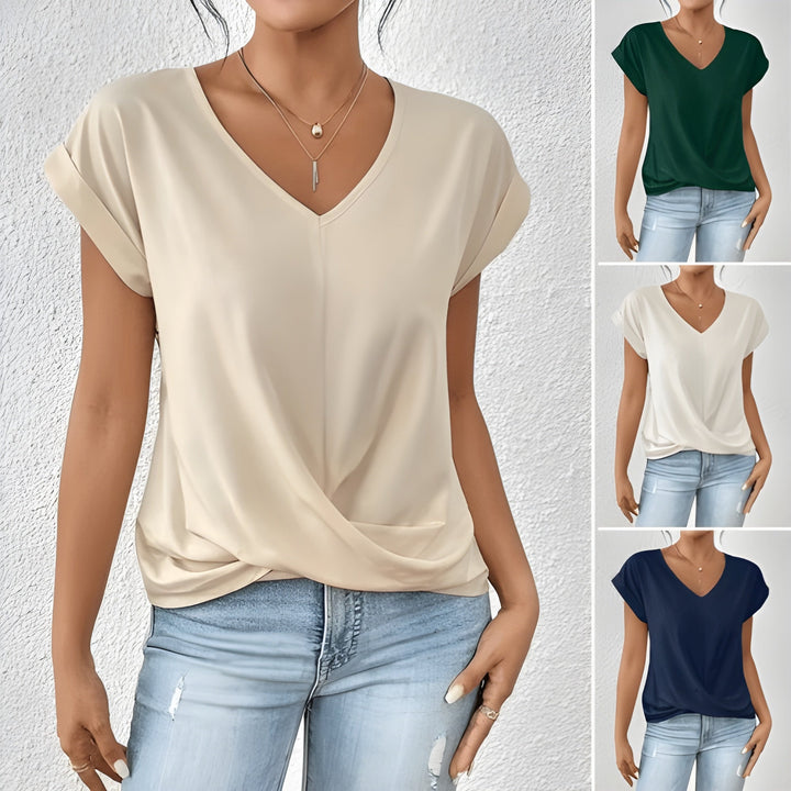 Maia – Twist Front V-Neck Top
