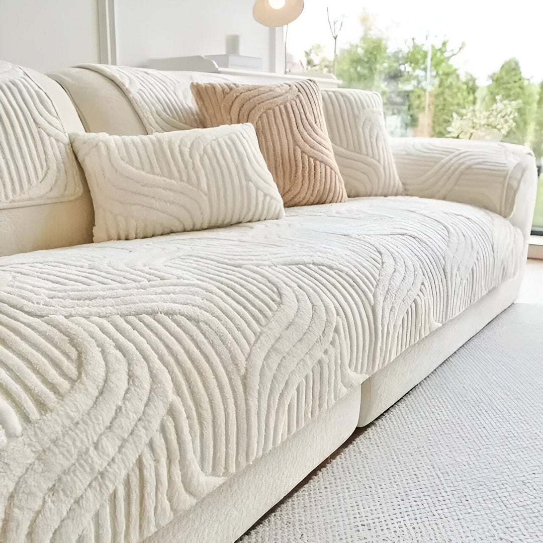 BowLift | CushShield | Non-slip velvet sofa cover for 2-4 seater