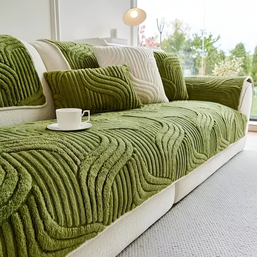 BowLift | CushShield | Non-slip velvet sofa cover for 2-4 seater