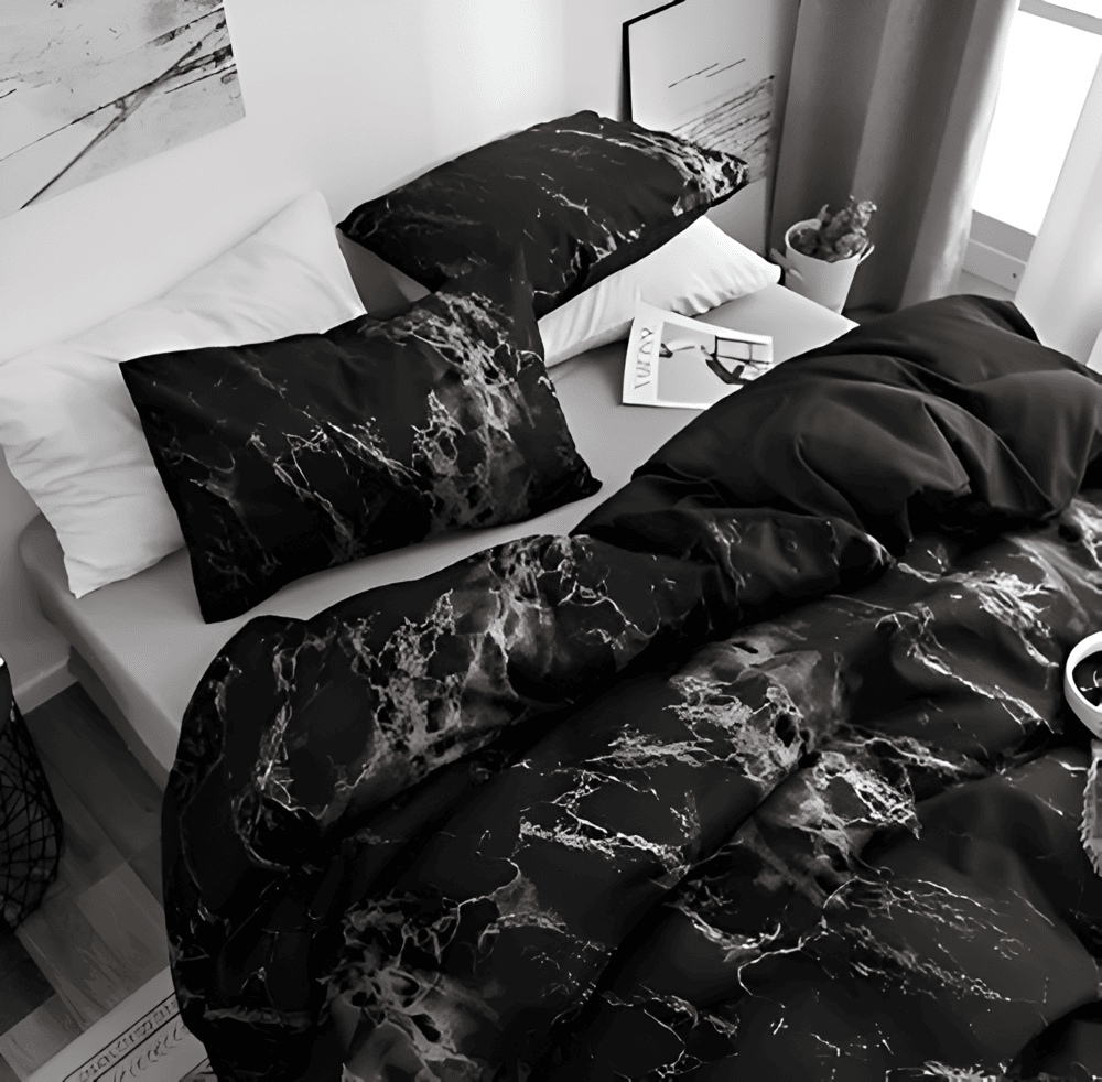 BowLift | Luxury 3-Piece Bedding Set with Marble Print