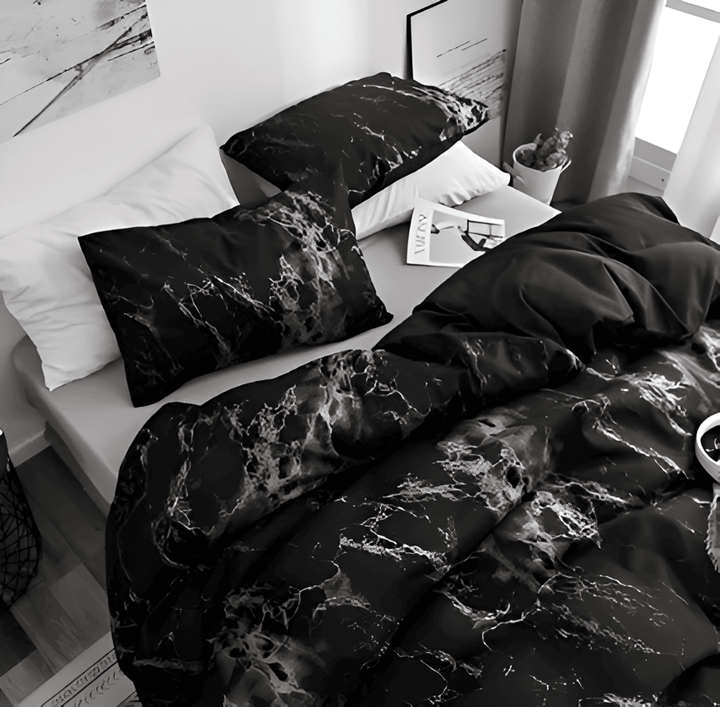 BowLift | Luxury 3-Piece Bedding Set with Marble Print