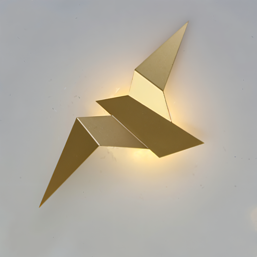 BowLift | OriTori Wall Light - Geometric Origami Bird Wall Light - Japanese Style Wall Light Design