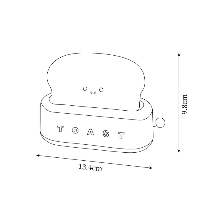 BowLift | TinyToast Table Lamp – Portable Toaster-Shaped Night Light with Dimmable LED & USB Port