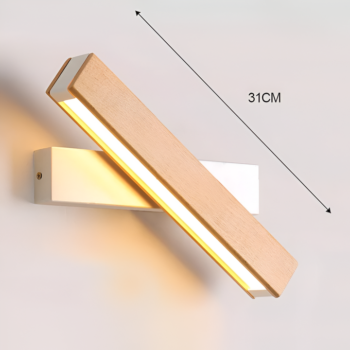 BowLift | TwistLED Wall Lamp - 360° rotatable rectangular LED wall lamp made of wood