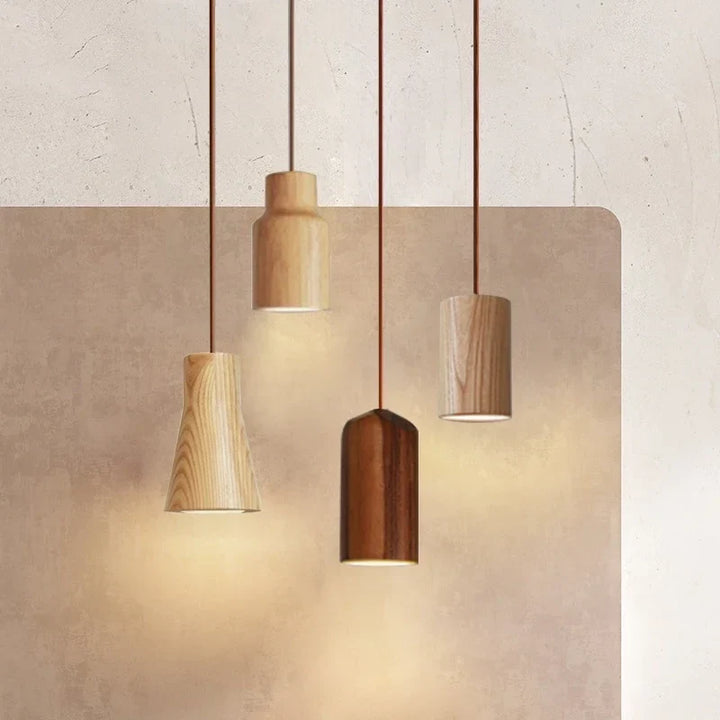 BowLift | Scandinavian Wooden Pendant Light – Minimalist Design for Living Room and Bedroom | Natural Wood Look