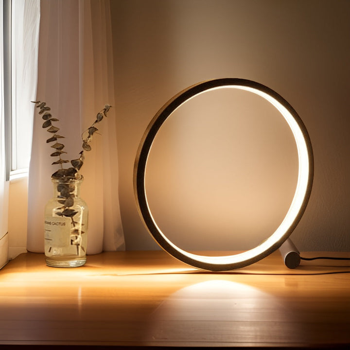BowLift | LED Minimalist Dimmable Round Table Lamp - RumiLight