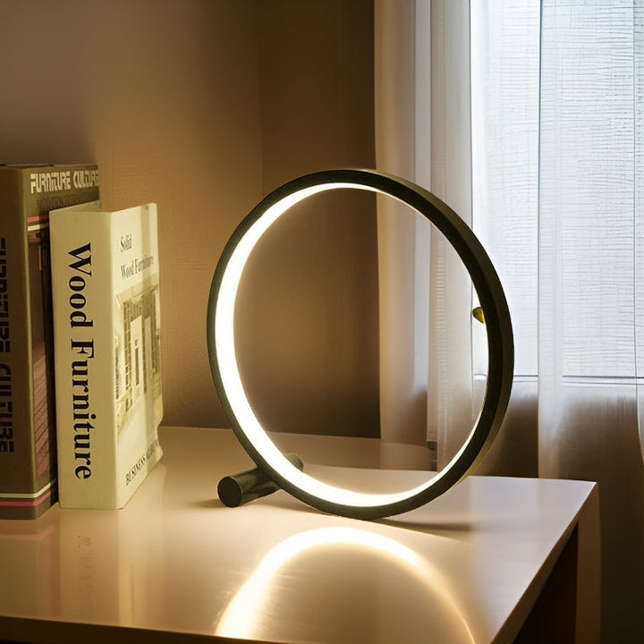 BowLift | LED Minimalist Dimmable Round Table Lamp - RumiLight