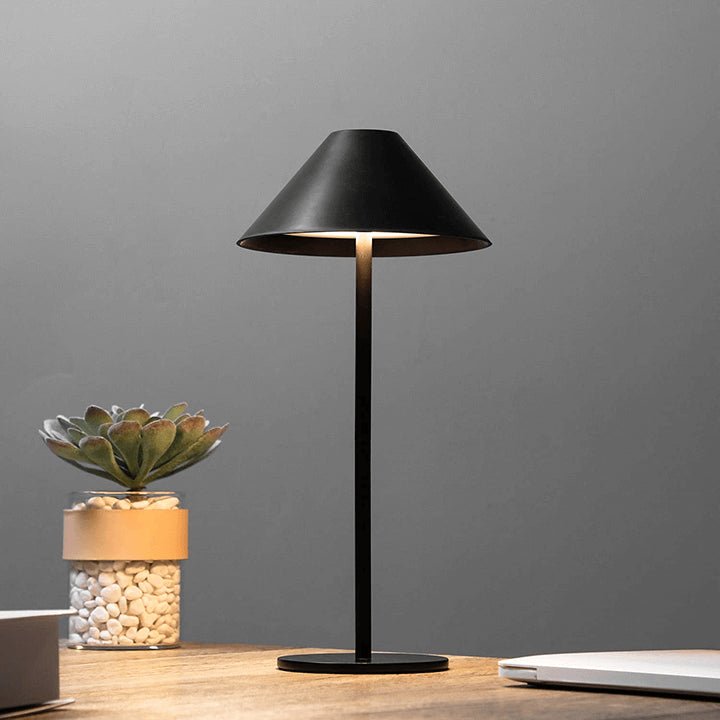 BowLift | Wireless Table Lamp Black | Touch-Dimmable LED Table Light