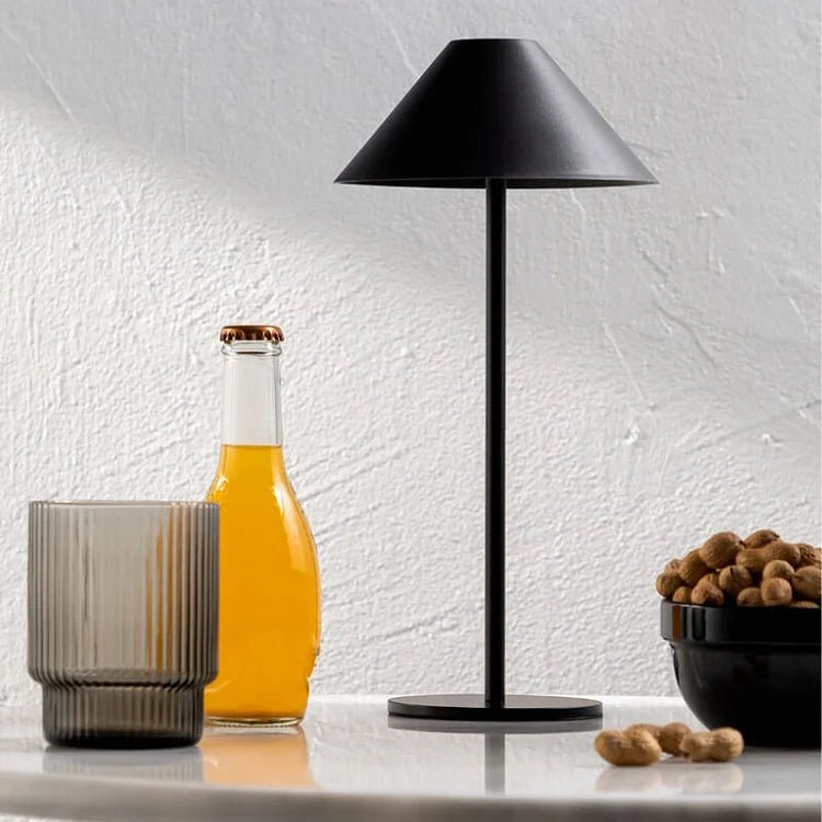 BowLift | Wireless Table Lamp Black | Touch-Dimmable LED Table Light
