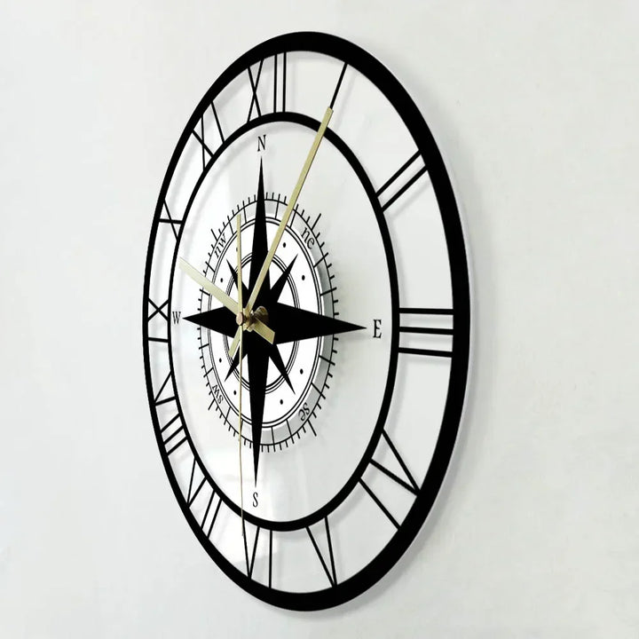 BowLift | DirectionalChart - Nautical Compass Wall Clock