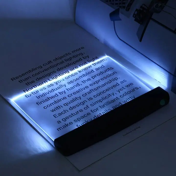 BowLift | LED Reading Lamp Flat Panel – Night Light with 2 Brightness Levels & Eye PRedection