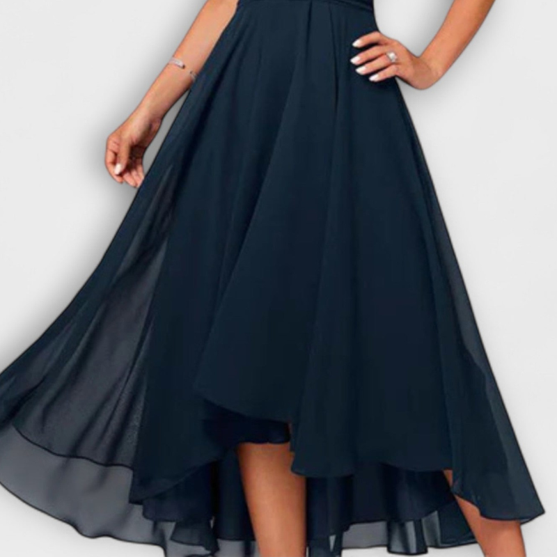 ISABELLA – MIDNIGHT WHISPER CHIFFON DRESS
