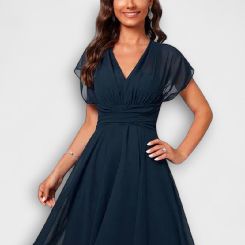ISABELLA – MIDNIGHT WHISPER CHIFFON DRESS