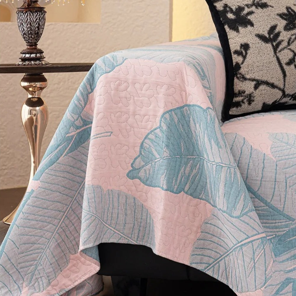 BowLift | Leaf Pattern Gauze Sofa Cover
