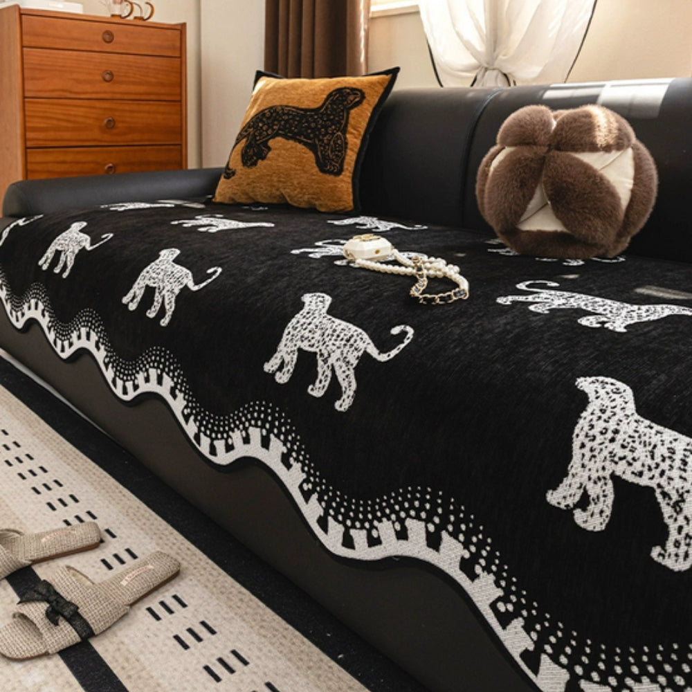 BowLift | Lion Wavy Non-Slip Sofa Cover