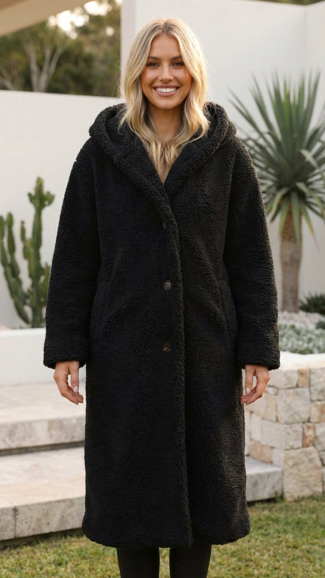 Women’s Long Faux Fur Teddy Coat