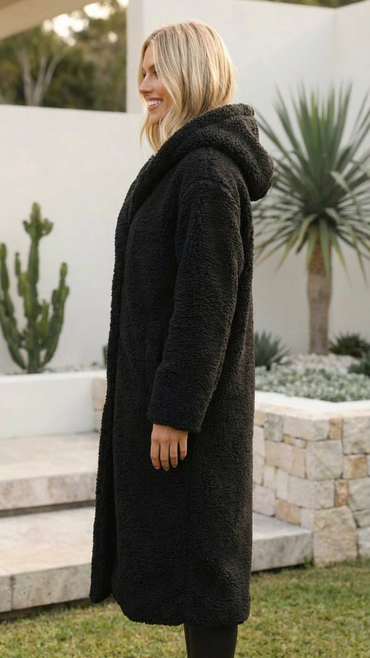 Women’s Long Faux Fur Teddy Coat