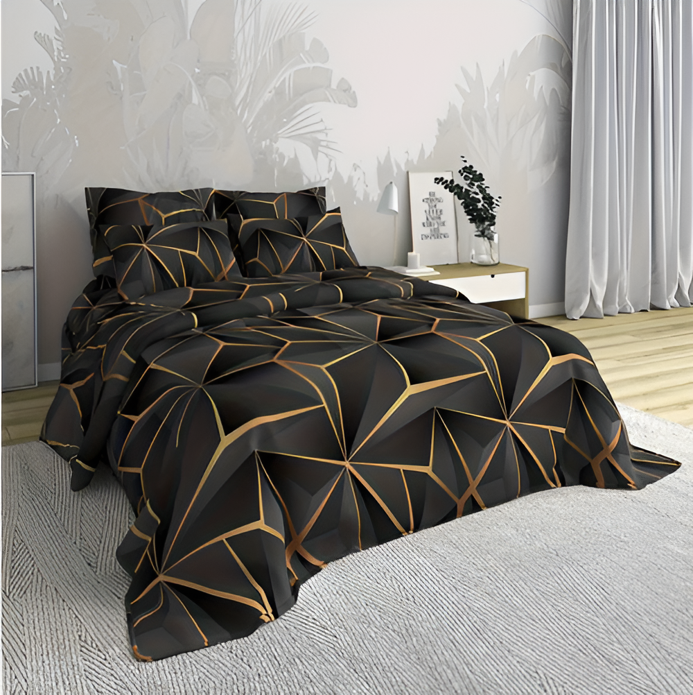 BowLift | CLOUDLUX - Fluffy 3D-printed check bedding set