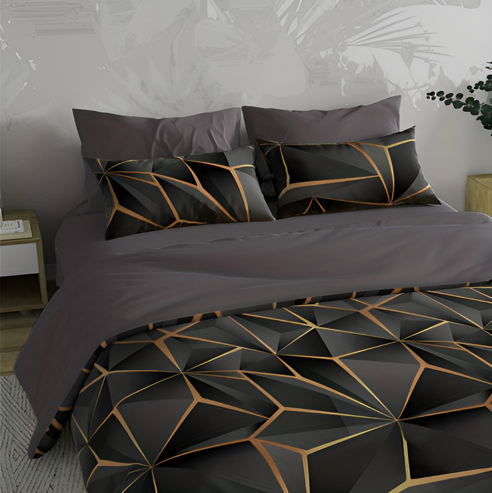 BowLift | CLOUDLUX - Fluffy 3D-printed check bedding set