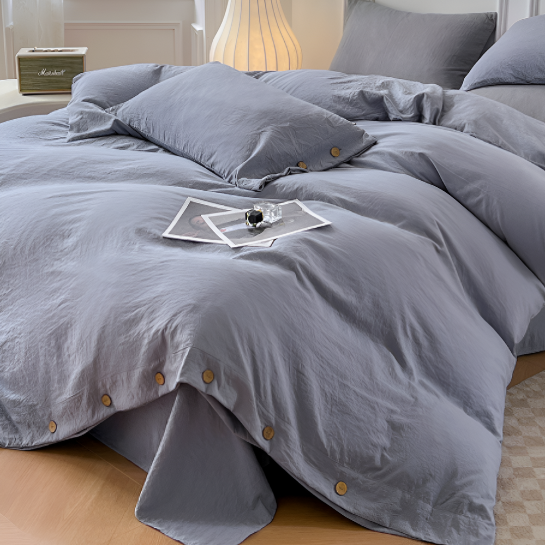 BowLift | Breathable Cotton Bedding Set with Two Pillowcases