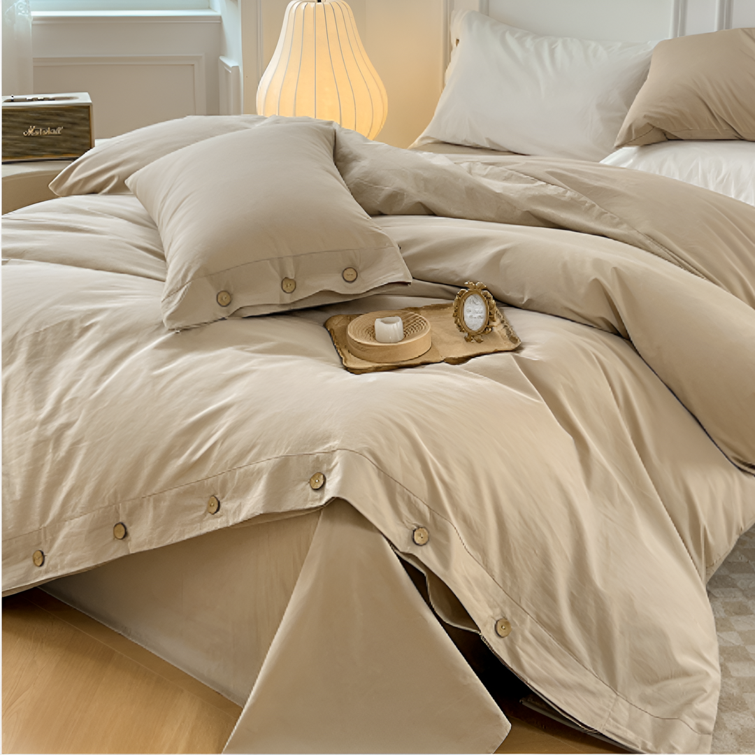 BowLift | Breathable Cotton Bedding Set with Two Pillowcases