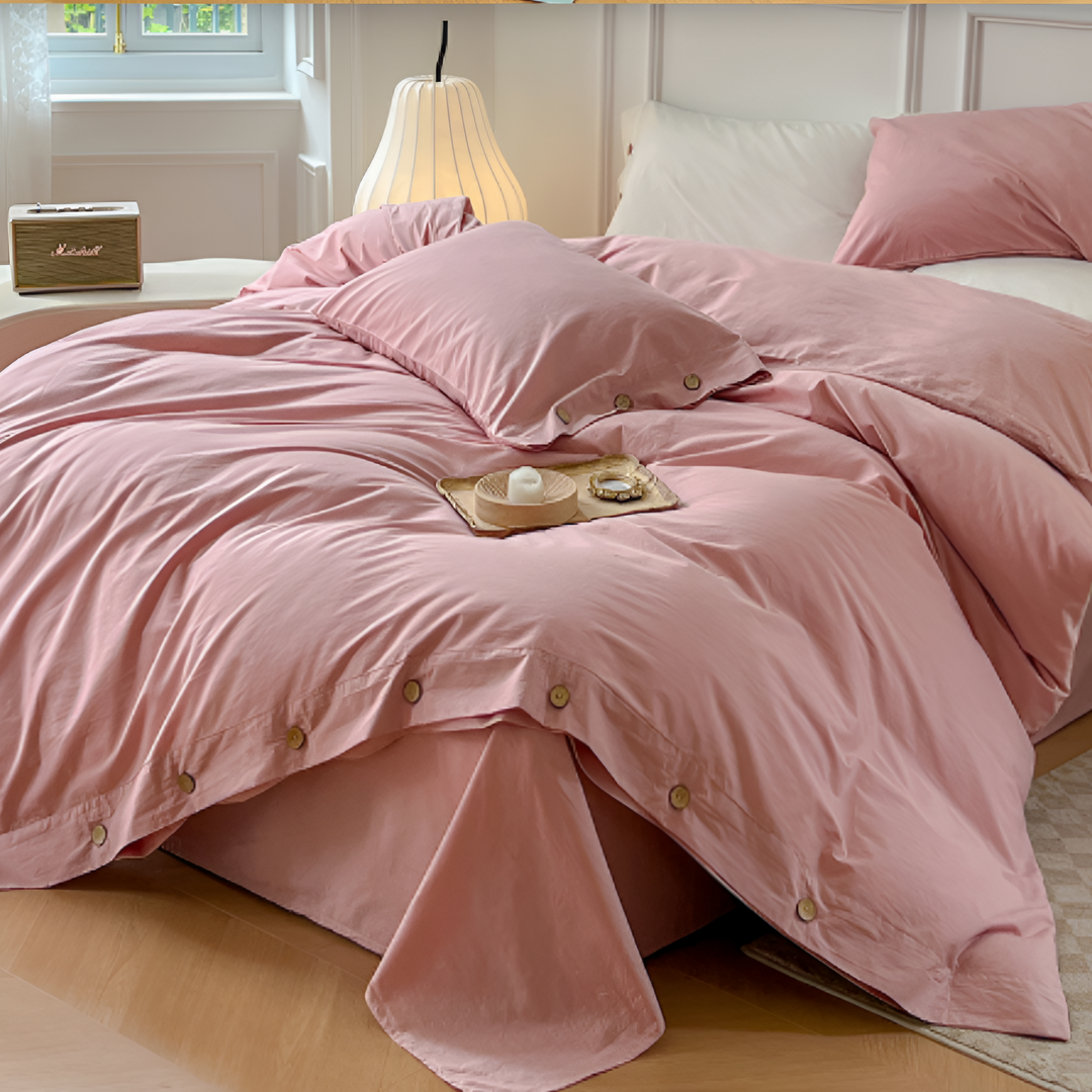 BowLift | Breathable Cotton Bedding Set with Two Pillowcases