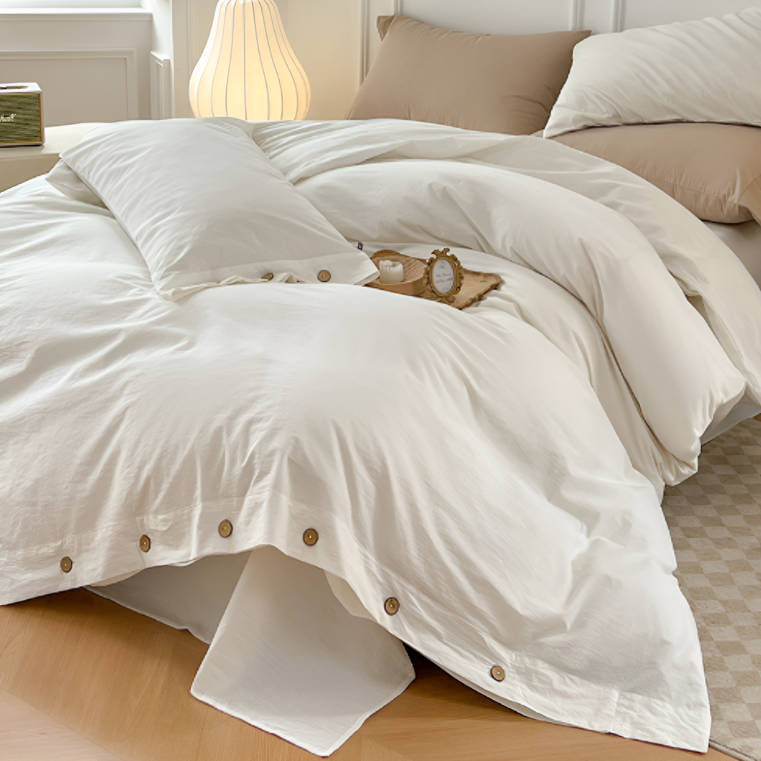 BowLift | Breathable Cotton Bedding Set with Two Pillowcases