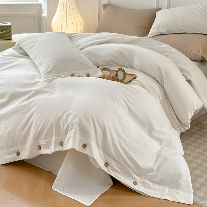BowLift | Breathable Cotton Bedding Set with Two Pillowcases
