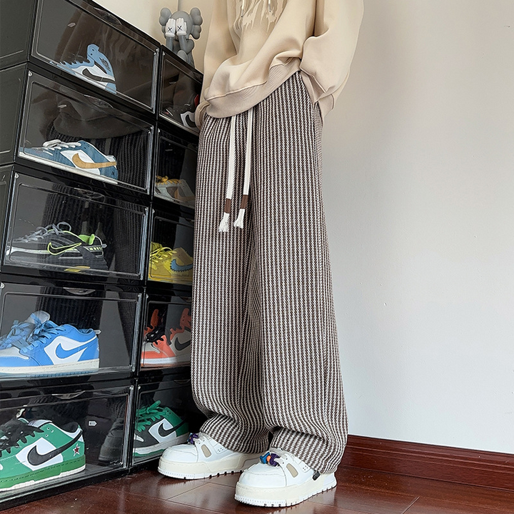 XAVIERA – MODERN HERRINGBONE RELAXED SWEATPANTS
