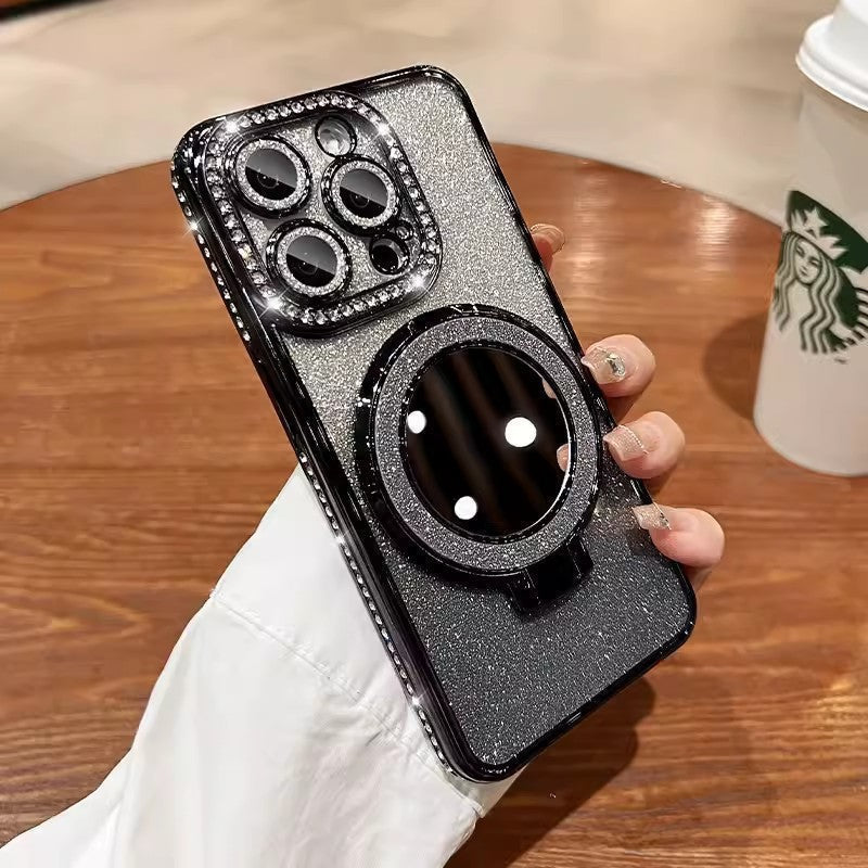 Azura | Phone Case with Mirror Magnetic Stand Glitter